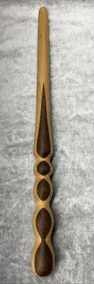 Handmade Black Walnut And Maple Wood Magic Wand Wizard Witch 10 7/8" NEW