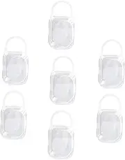 ANDRESLAD Bibs Pacifier Dummy Storage Bin Nursery Tote 7pcs Airtight Container for Baby Newborn Dummy Holder