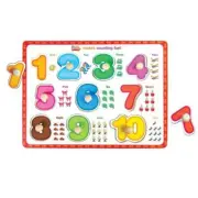 Numbers Wooden Knob Puzzle
