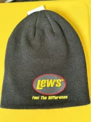 “Free Shipping” Lew’s Black Beanie Knit Toboggan Unisex One Size Fits Most