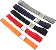 [BESTYASH] 5 Pcs Adjustable Waist Belts Fashionable Elastic Waistbands for Durable Buckle Design Grey