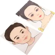 Vaguelly 2 Pcs Children's Drawing Board Mannequin Makeup Practice Makeup Practice Face Board Silicone Imitation Human Face Makeup Painting Practice Board Face Painting Stencil Plastic