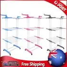 4-Tier Folding Drying Rack with Two Wings Free Standing Movable Laundry Rack