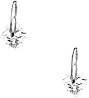 [JewelryWeb] 14k White Gold 4x4mm Kite Shaped CZ Simulated Diamond Screw Back Earrings Stud Earring for Women