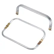 Metal Purse Frame 2Pcs, 10" Rectangle Lock Frame Kiss Lock Clasp Bag Frame