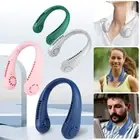 Neck Fan Rechargeable Bladeless Neck Fan Hands-free Sweatproof Fan Face ☸