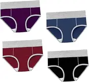 [WOFASHPURET] High Waist Ladies High Cut Briefs for Women Panties Mrs Clause for Women Ladies Briefs Panties Women Underpants Cotton