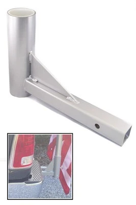 Trailer Hitch Flagpole Holder - Mount To a Vehicle - With Sleeve (2.5 in Poles)