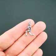 BULK 50 Runner Charms Antique Silver Tone Running Man - SC023