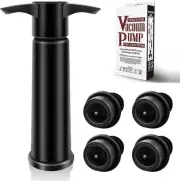 Wine Saver Pump With 4 Vacuum Wine Stoppers, Wine Bottle Stoppers With Food Leak