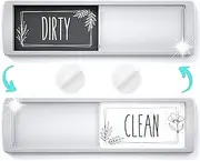 Clean Dirty Dishwasher Magnet Sign - 2" by 7" - Ideal Dishwasher Sign for Any Home or Office - Nice Home Décor Product - Double-Sided Adhesives Included for Non-Magnetic Dishwashers