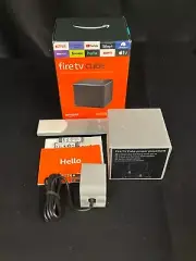 Amazon Fire TV Cube Gray 4K Ultra HD Hands-Free Streaming Device With Alexa
