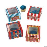 Big Top Window Cupcake Boxes Lot Carnival Circus 48 pc