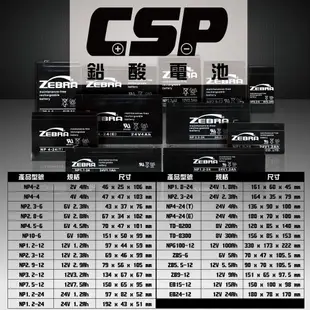 【童車電池】CSP NP1.8-24 (24V1.8Ah)鉛酸電池 消防受信總機 廣播主機(台灣製)