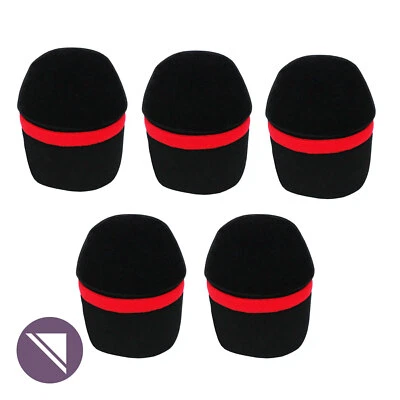 BravoPro WS83 Foam Windsock 5-Pack suits Wireless Microphones - Black