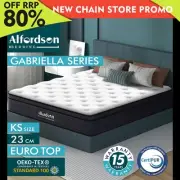 ALFORDSON Mattress King Single Bed Euro Top Spring Foam Bedding 23CM Medium Firm
