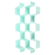 16 Pcs Plastic Adjustable Separator Drawer Organizer Divider, Blue