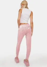 [JUICY COUTURE] Rose Big Bling Velour Joggers