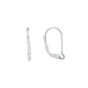 10 Silver Plated Open Half Loop Leverback Earwires Earring Hooks Findings