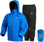 [TideWe] Rain Suit, Waterproof Breathable Lightweight 2 Pieces Rainwear