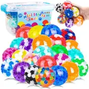 DULEFUN 24pcs Mini Stress Balls Squishy Balls for Adults Stress Relief Squeez...