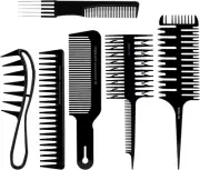 6 Pcs Hair Comb Styling Set Double Side Tail Combs with Afro Pick Barber Wide To