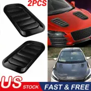 US Balck Car Decorative Air Flow Intake Scoop Bonnet Simulation Vent Cover Hood