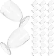 Luxshiny 50pcs Mini Plastic Beer Mugs Transparent Beer Cup Small Beer Shot Glasses Reusable Clear Beer Stein Tasting Glasses with Handle for Home Bar Hotel Supplies