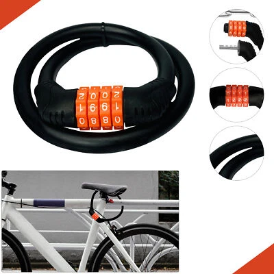 Combination Lock Bicycle Cable Security Bike Wire Chain Padlock 4Digit Code lock