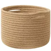 Small Basket for Organizing Round Woven Basket With Handles Small Storage Bas...