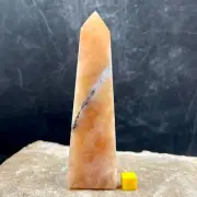 Honey Calcite Large Tower Healing Crystal Stone - Certified