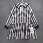 Never Fully Dressed Dress Womens 2 Check Mini Molly Dress Oversize Collared