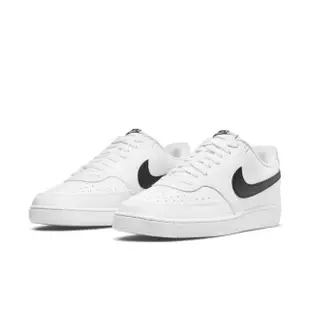 【NIKE 耐吉】NIKE Court Vision Low 男鞋 休閒鞋 黑 白 皮革(DH2987-101)