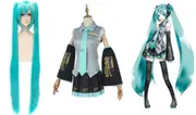 Vocaloid Hatsune Miku Costume & Wig Uniform Dress Anime Cosplay