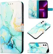 Case for Apple iPhone 11, Beautiful Marble Pattern PU Leather Flip Magnet Wallet Stand Card Slots Protective Cover with Hand Strap for Apple iPhone 11 (YS-3)