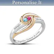 'Together Forever In Love' Personalised Engraved Ring