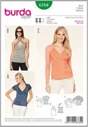 Burda Sewing Pattern 6764 Misses T-Shirt Size 8-18 Euro 34-44