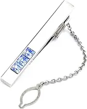 [KUHBDIE] Three Diamond Tie Clip Business Tie Clip Set with Square Diamond Tie Clip