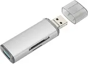 ASHATA Richer-R USB 3.0 SD Card Reader, Hook-Type Card Reader Portable USB 3.0 to Memory Gray for Android Phone OTG, with Mini Port, for SD,