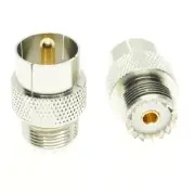 1pcs Quick Push-on UHF PL259 Male to SO239 Female Coaxial Adapter connector