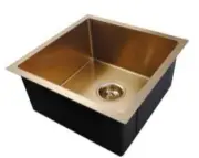 440*440*205mm Brushed Yellow Gold 304 Stasinless Steel Undermount Kichen Sink