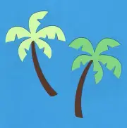 Palm Tree Die Cuts, Any Size, Beach Die Cuts, Scrapbooking, Facing Left or Right