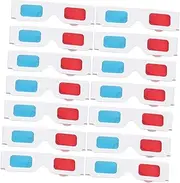 HOMSFOU 3D Stereoscopic Glasses Red Blue Cardboard Paper 50 Sets for 3D Viewing