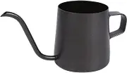 ANKROYU Premium Stainless Steel Coffee Drip Pot Long Gooseneck Spout Pour Over Kettle Precise Water Control for Home Baristas Black 250ml 350ml (250ml)