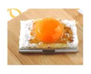 Food Sample Egg Over Rice Business Card Case Goods Real Elaborate Handmade