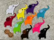 FELT BOARD STORY RHYME TEACHER RESOURCE - WHO HAS THE PEANUT? - COLOUR RECOGN