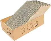 Fonowx Scratch Pad Set with Cardboard Scratcher Box for Cats
