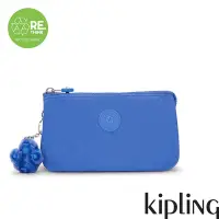 在飛比找Yahoo奇摩購物中心優惠-Kipling 深邃亮藍色三夾層配件包-CREATIVITY