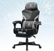 GTPLAYER Gaming Chair, Breathable Mesh Game Chair with Wider Cushion, Ergonomic Gamer Chair with Lumbar Support and Footrest, Height Adjustable Computer Office Chair for Adults (Gray)