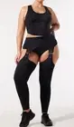 Savage x Fenty 3X Body Flaunt Buckle Garter Plus Leggings NWT